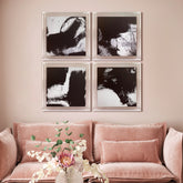Impact I, II, III, IV - High Resolution Giclee Printed Canvas Framed in Contemporary Clear Acrylic Frame